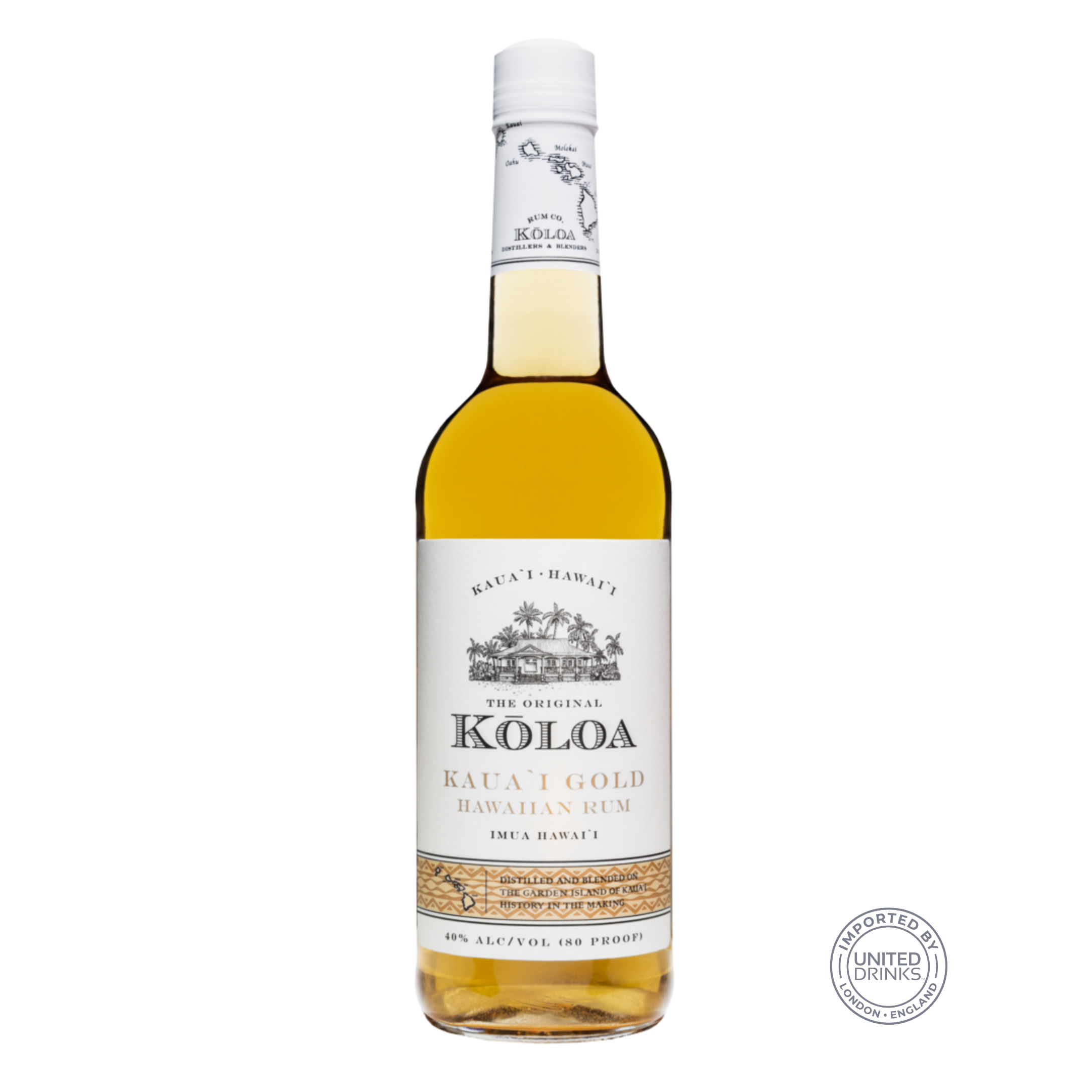 Kōloa Kaua'i Gold Rum 70cl 40% ABV