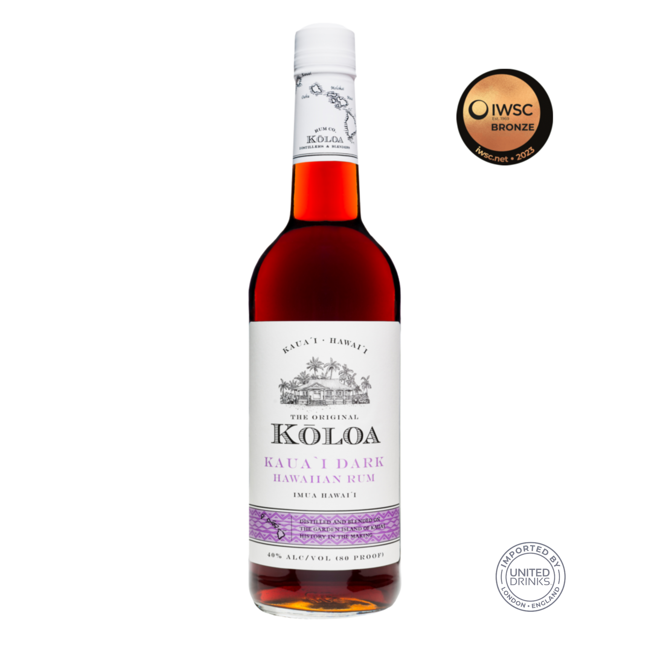 Kōloa Kaua'i Dark Rum 70cl 40% ABV
