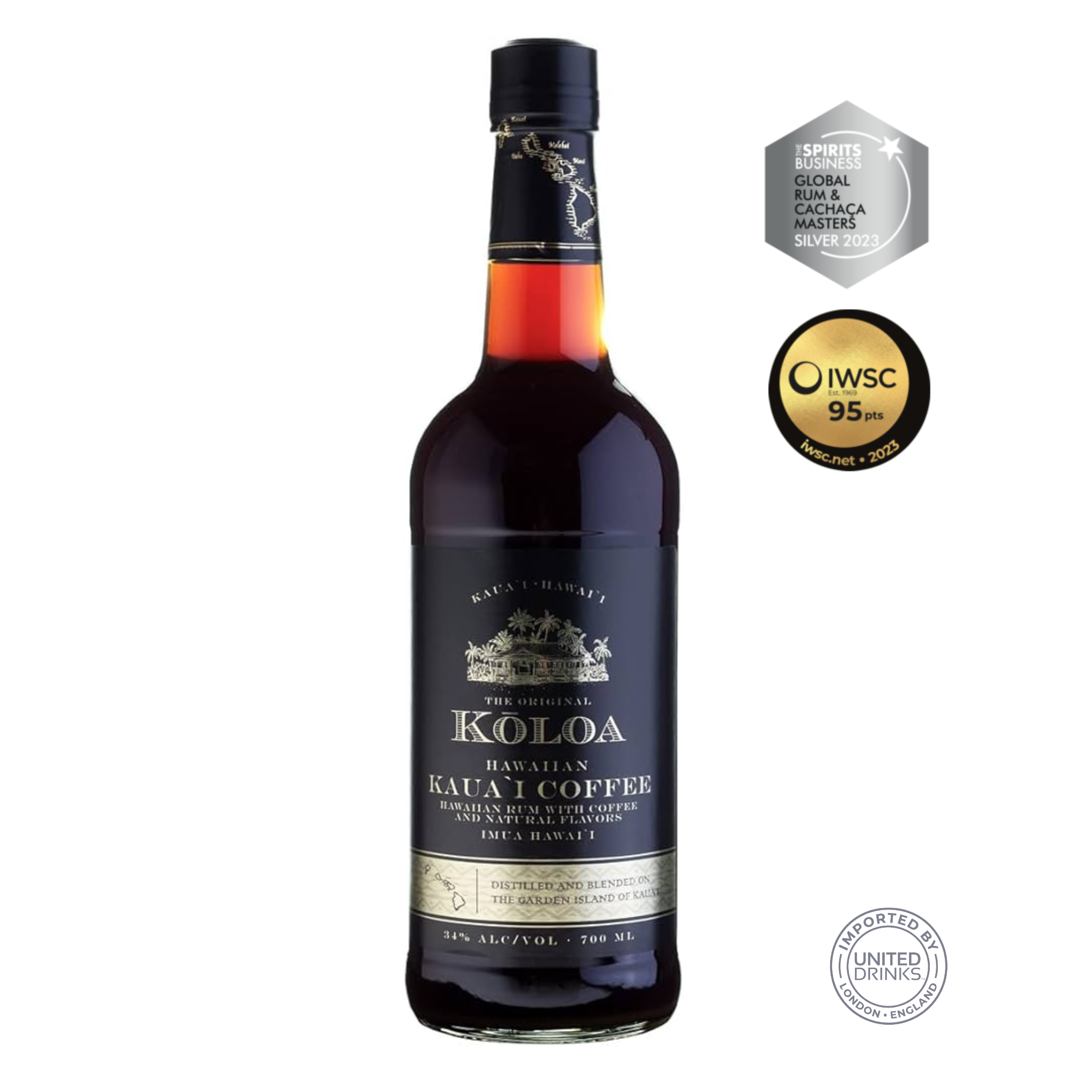 Kōloa Kaua'i Coffee Rum 70cl 34% ABV