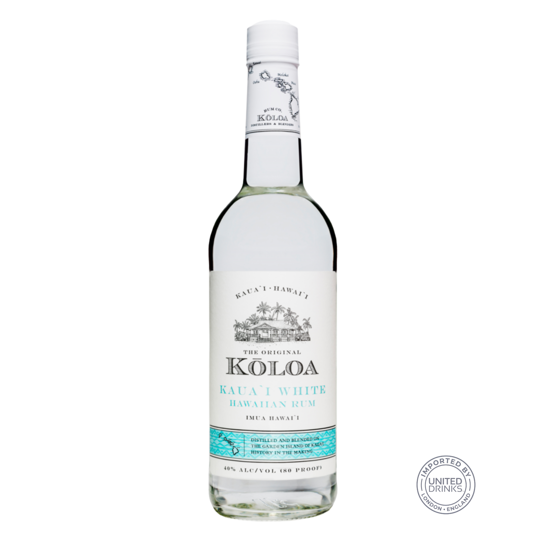 Kōloa Kaua'i White Rum 70cl 40% ABV