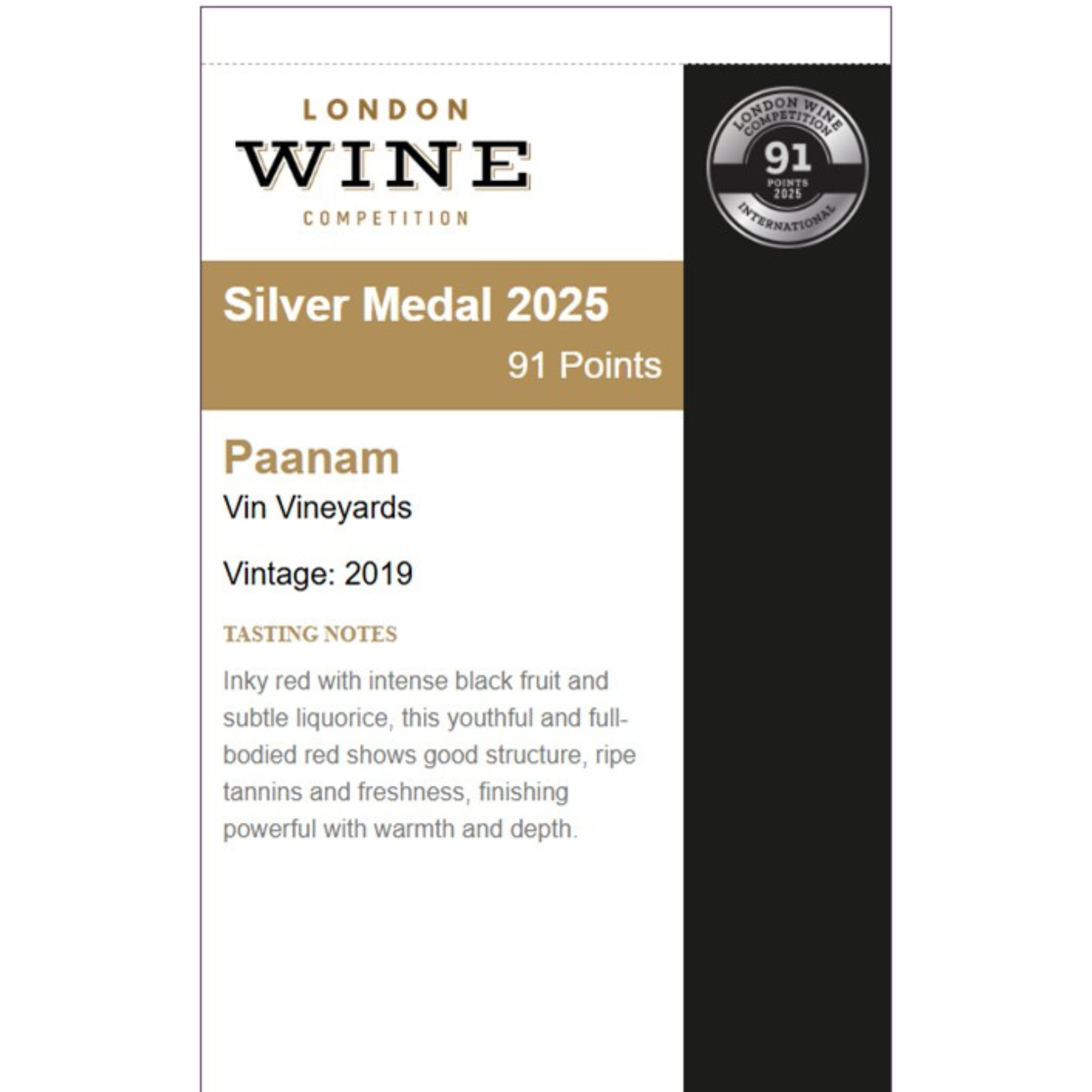 Paanam Premium Malbec Red Wine 2019 75cl 15% ABV