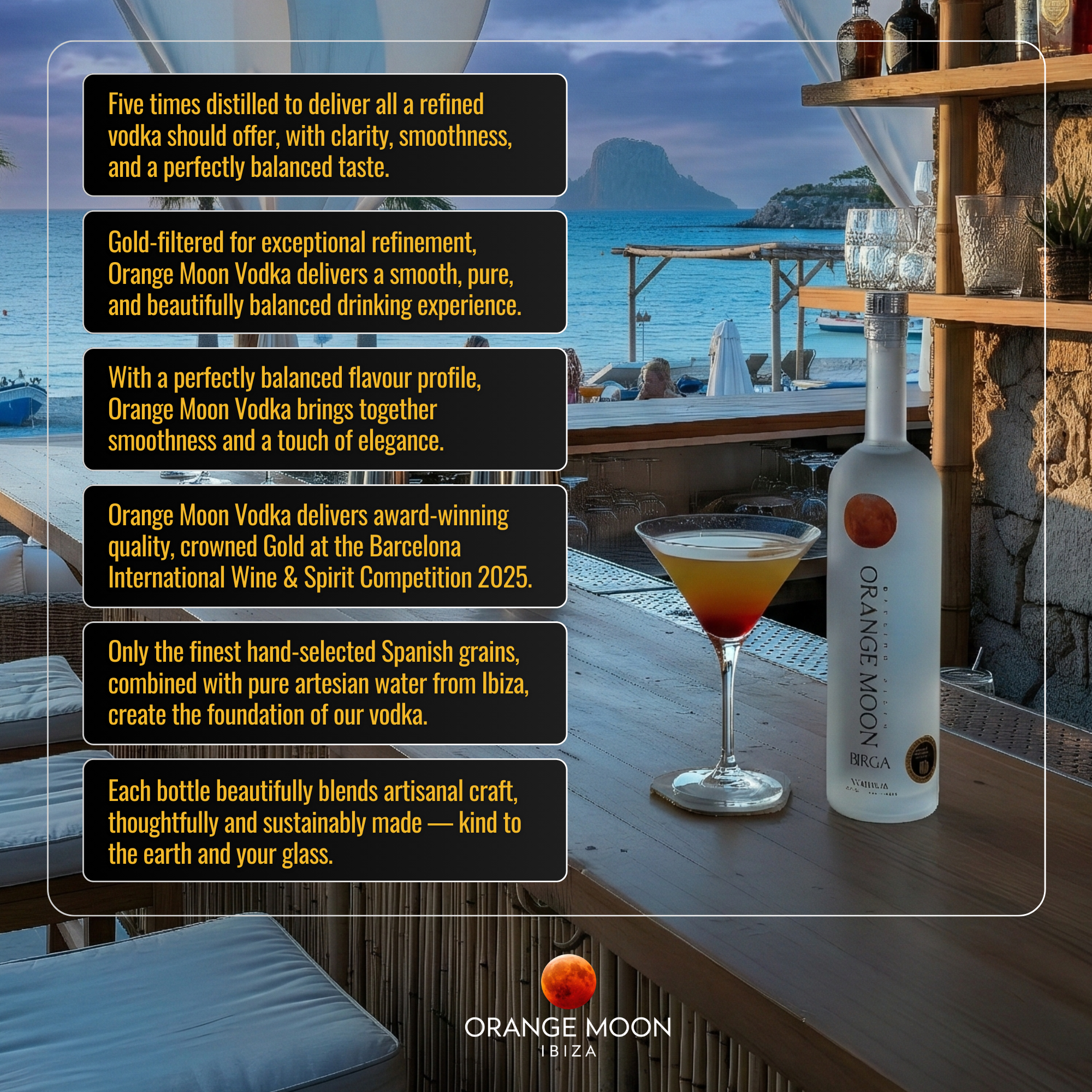 Orange Moon Ibiza Vodka 70cl 40% ABV