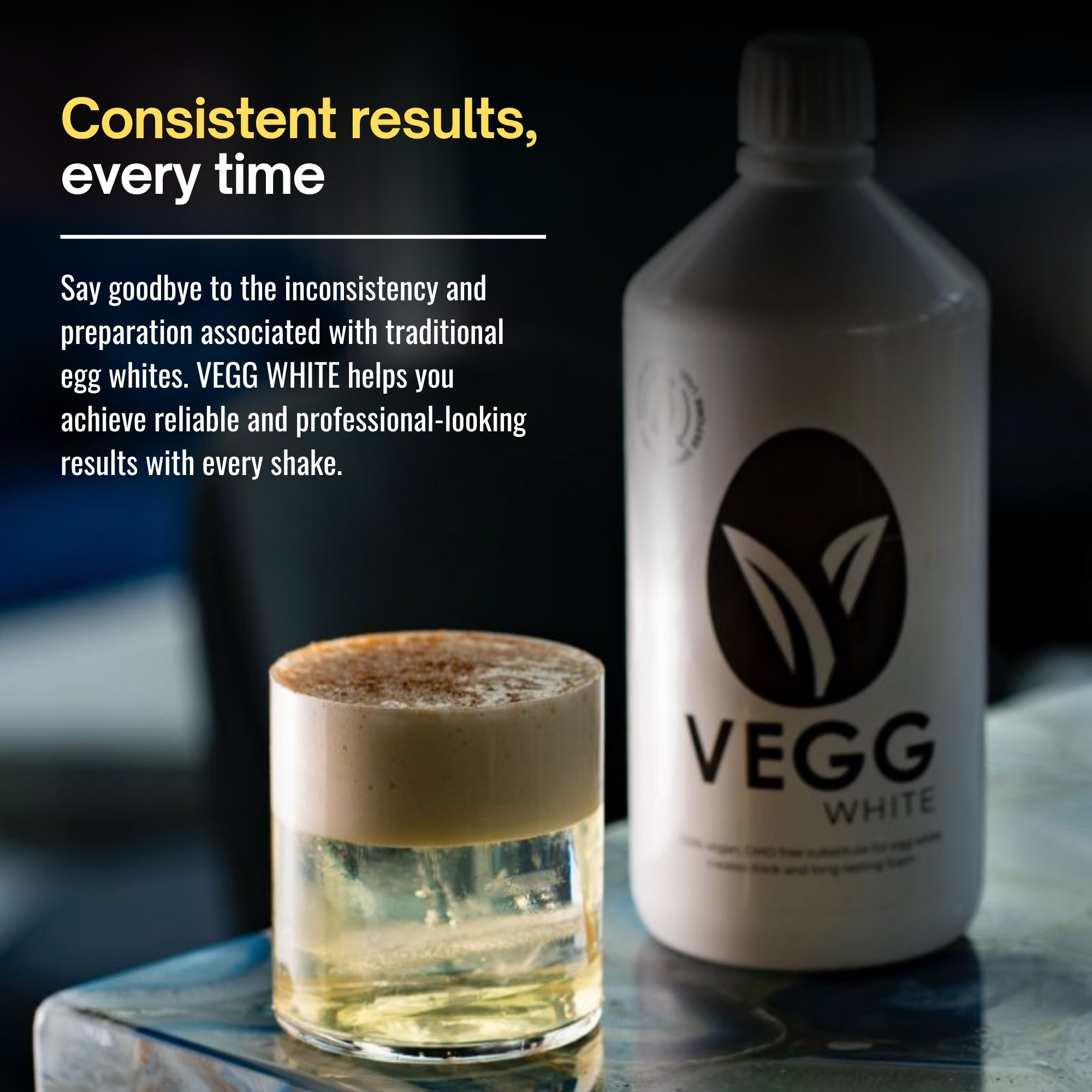 VEGG WHITE Vegan Egg White Alternative & Foamer for Cocktails