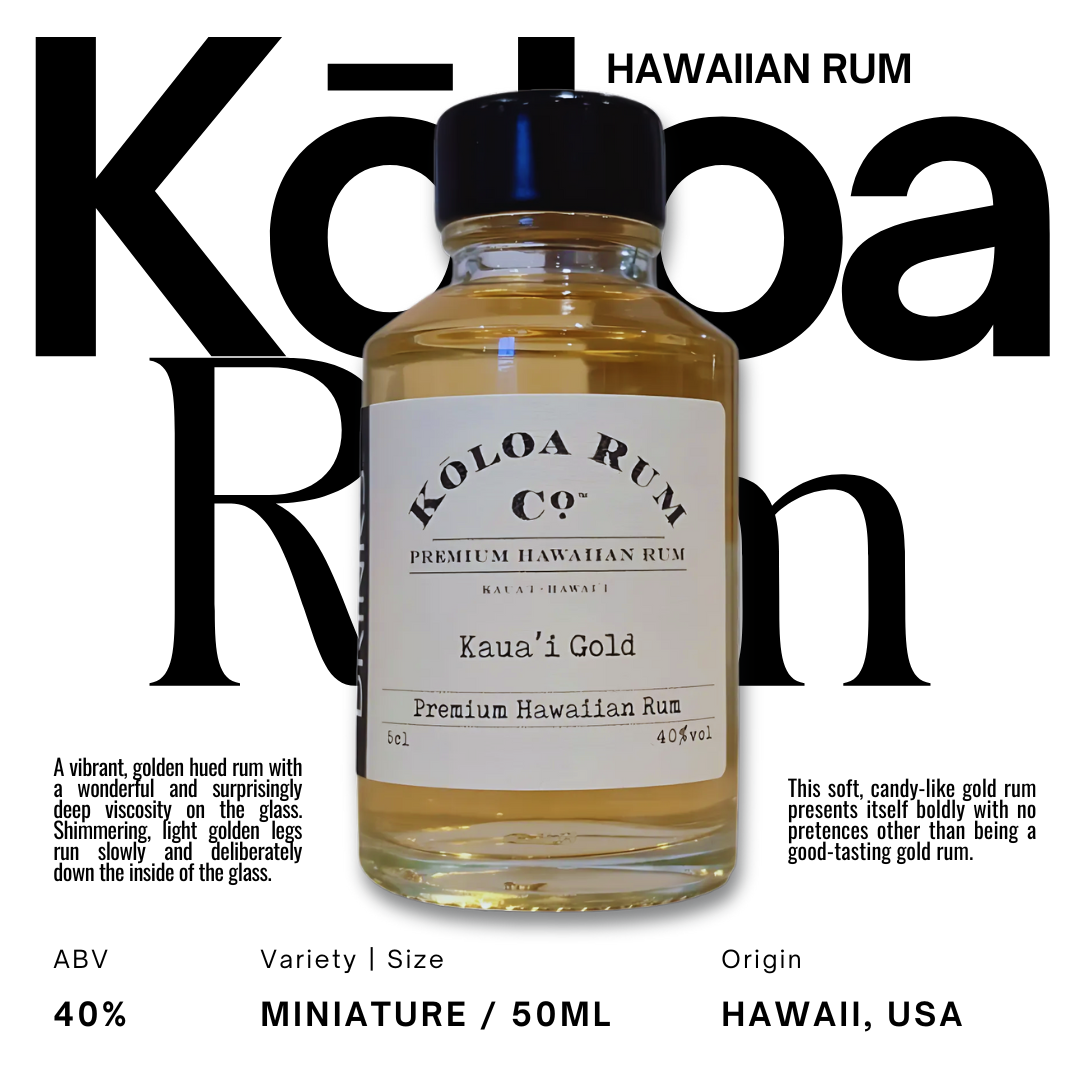 Kōloa Kaua'i Gold Rum Miniature 5cl 40% ABV