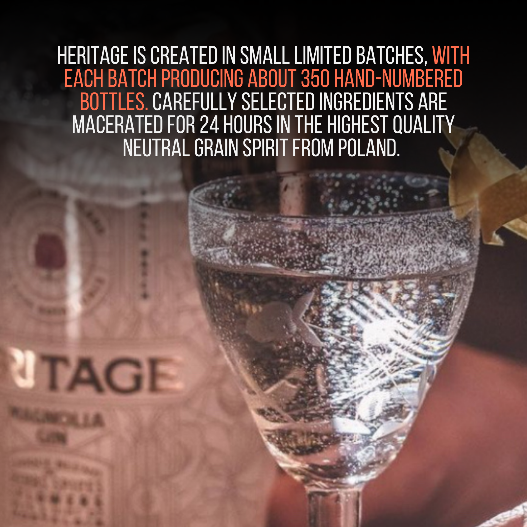 Heritage Magnolia Gin 50cl 47% ABV