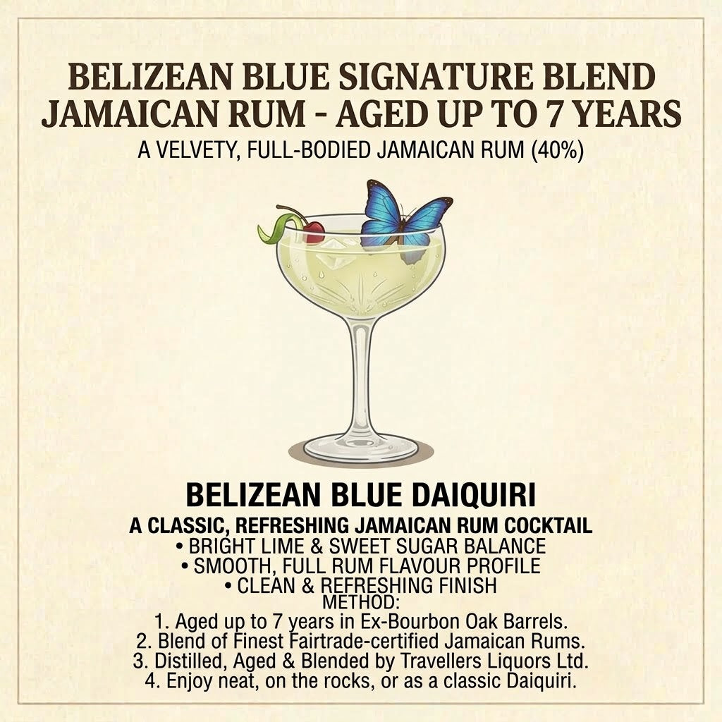 Belizean Blue Rum – Signature Blend Aged up to 7 Years