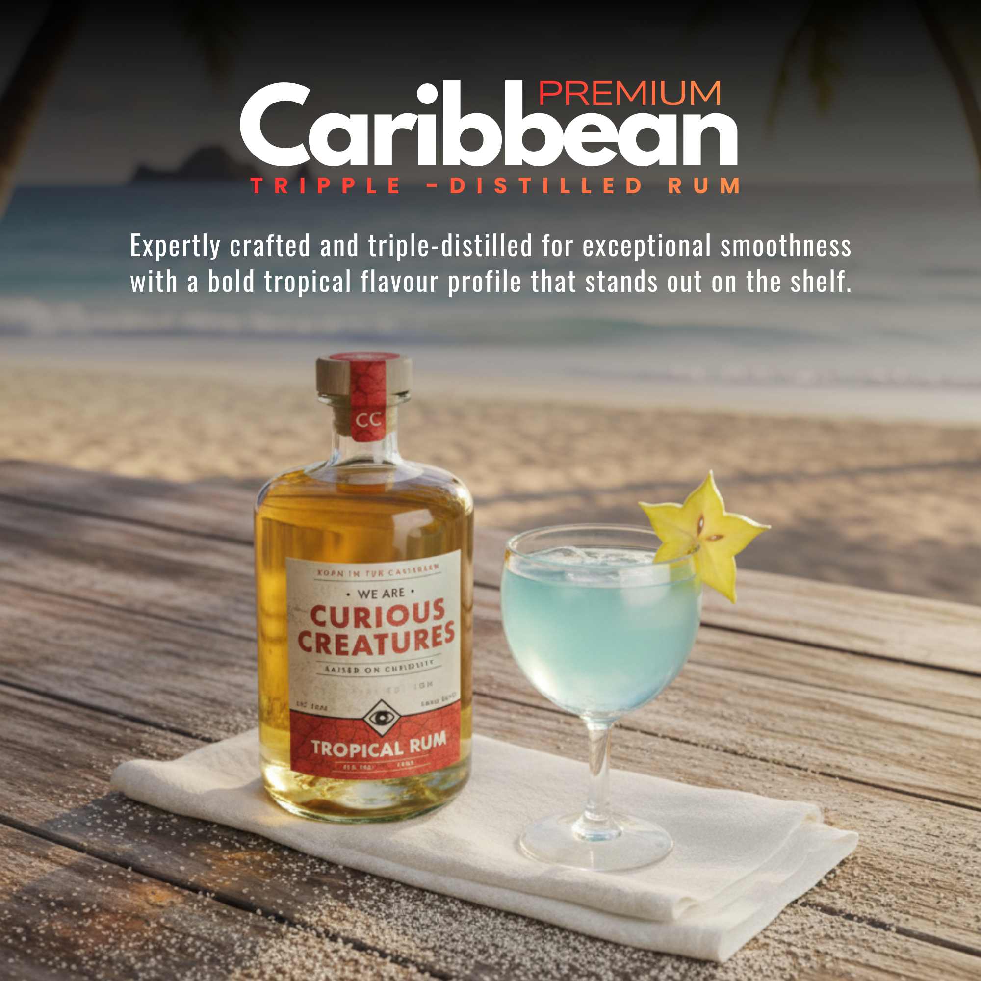 We are Curious Creatures Tropical Rum 70cl 40% ABV