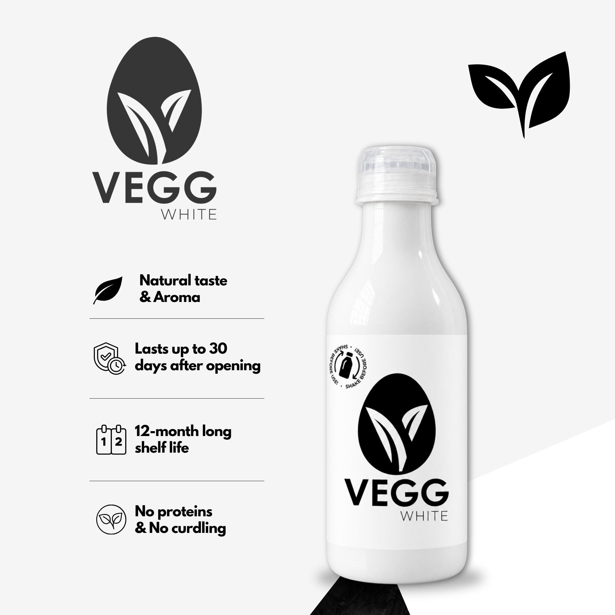 VEGG WHITE Vegan Egg White Alternative & Foamer for Cocktails