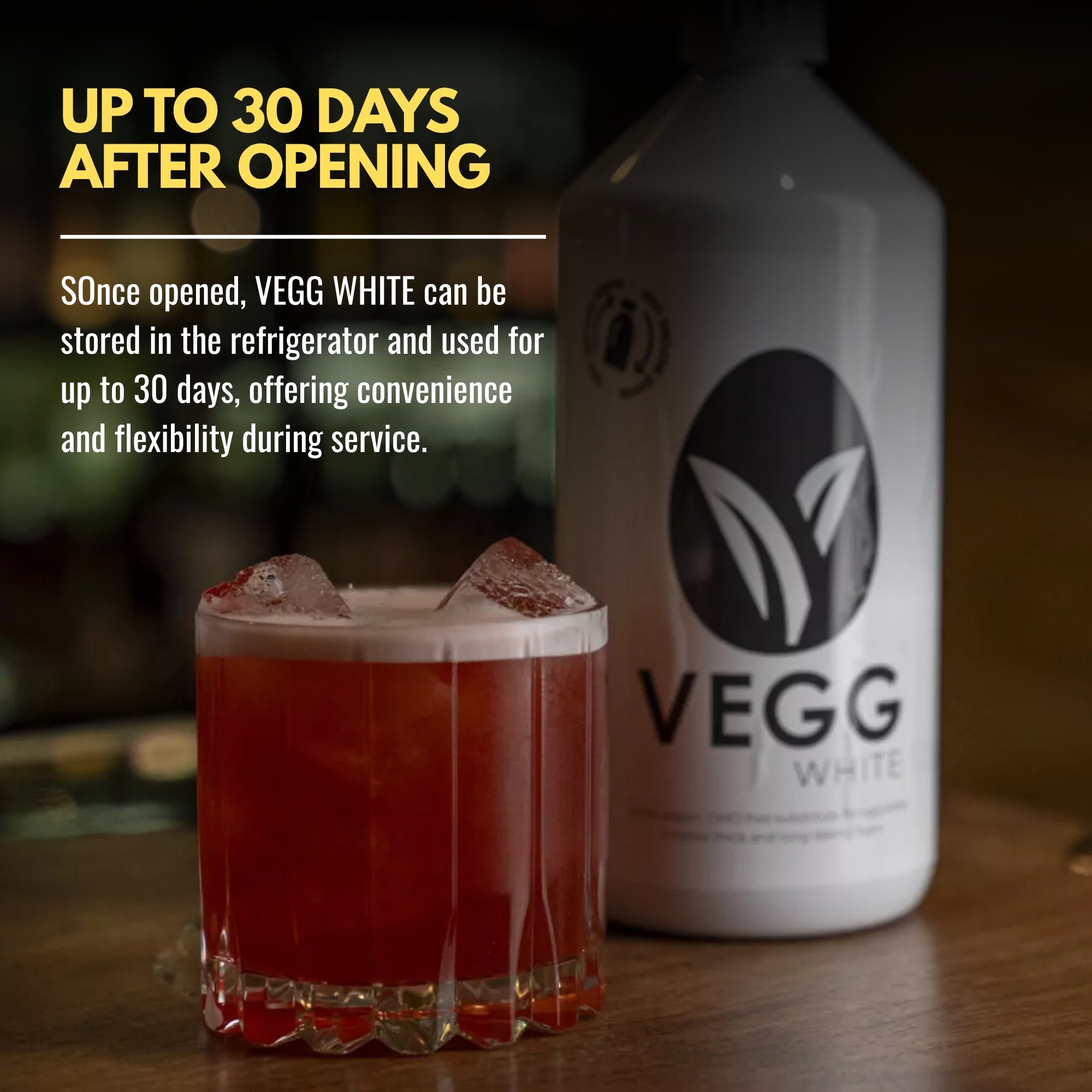 VEGG WHITE Vegan Egg White Alternative & Foamer for Cocktails