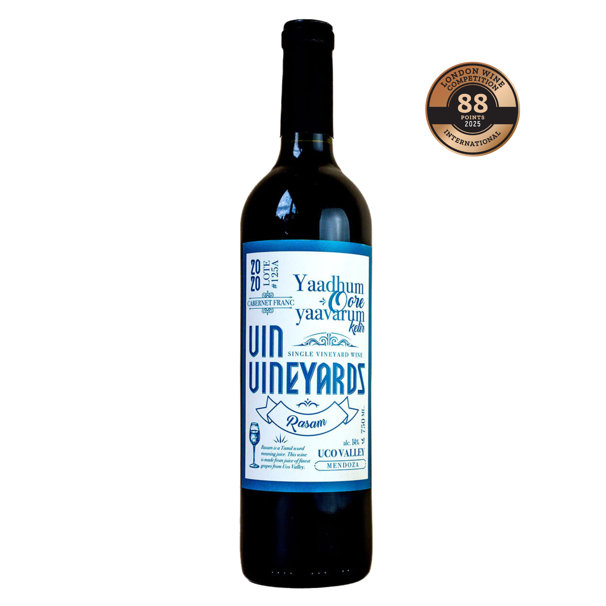 Rasam Cabernet Franc Red Wine 2020 75cl 14% ABV