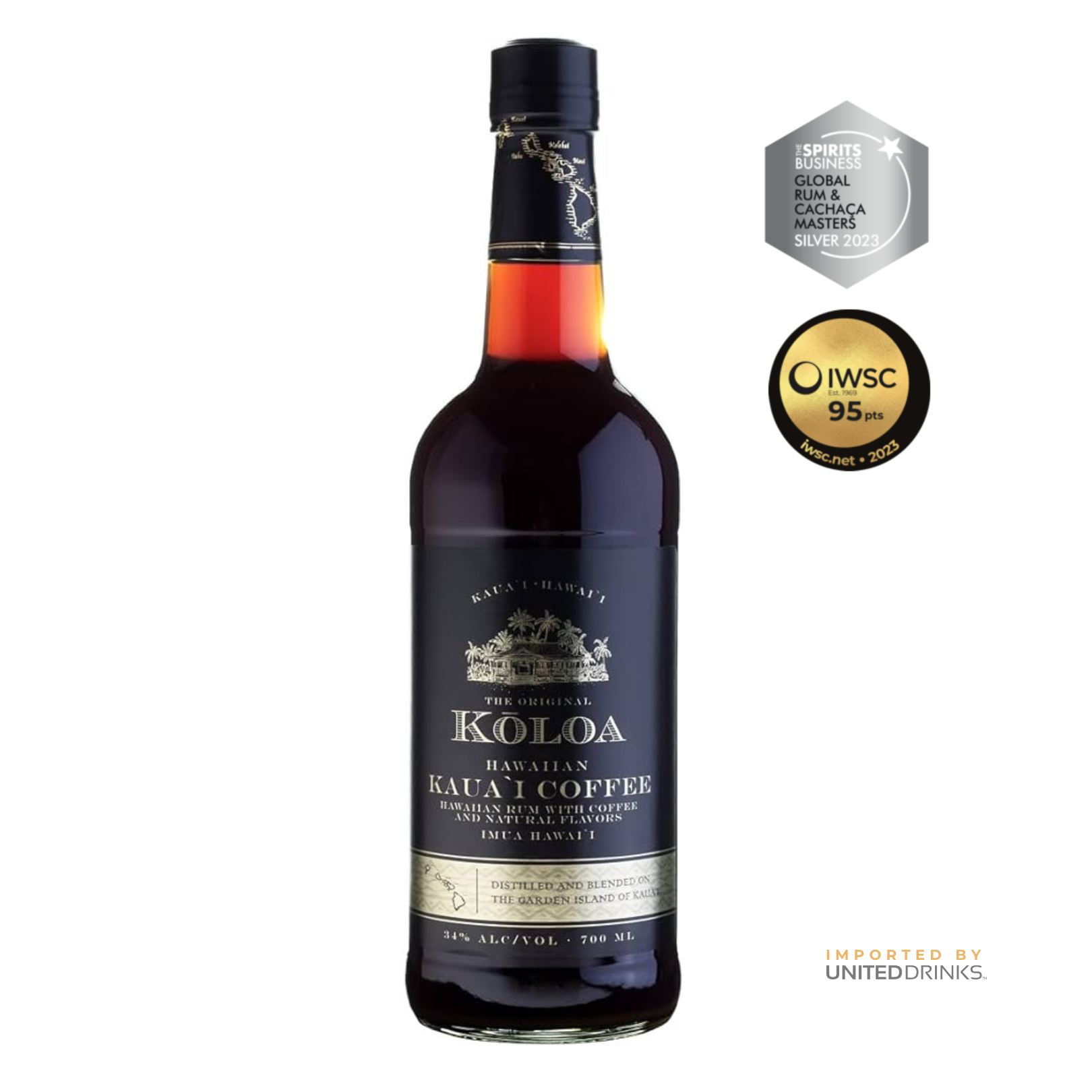 Kōloa Kaua'i Coffee Rum 70cl 34% ABV