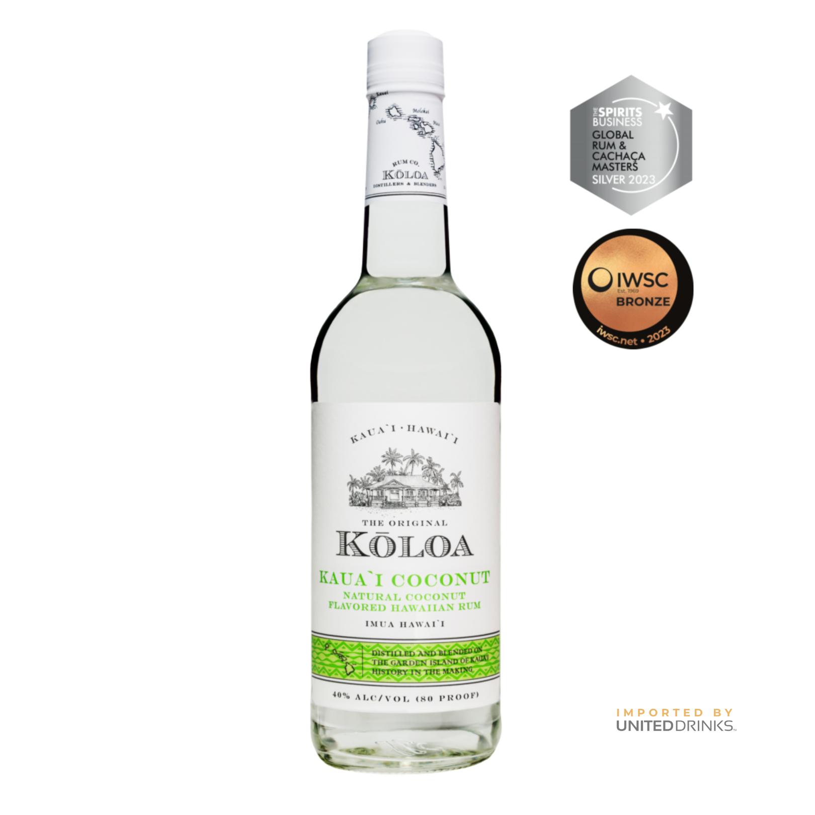 Kōloa Kaua'i Coconut Rum 70cl 40% ABV