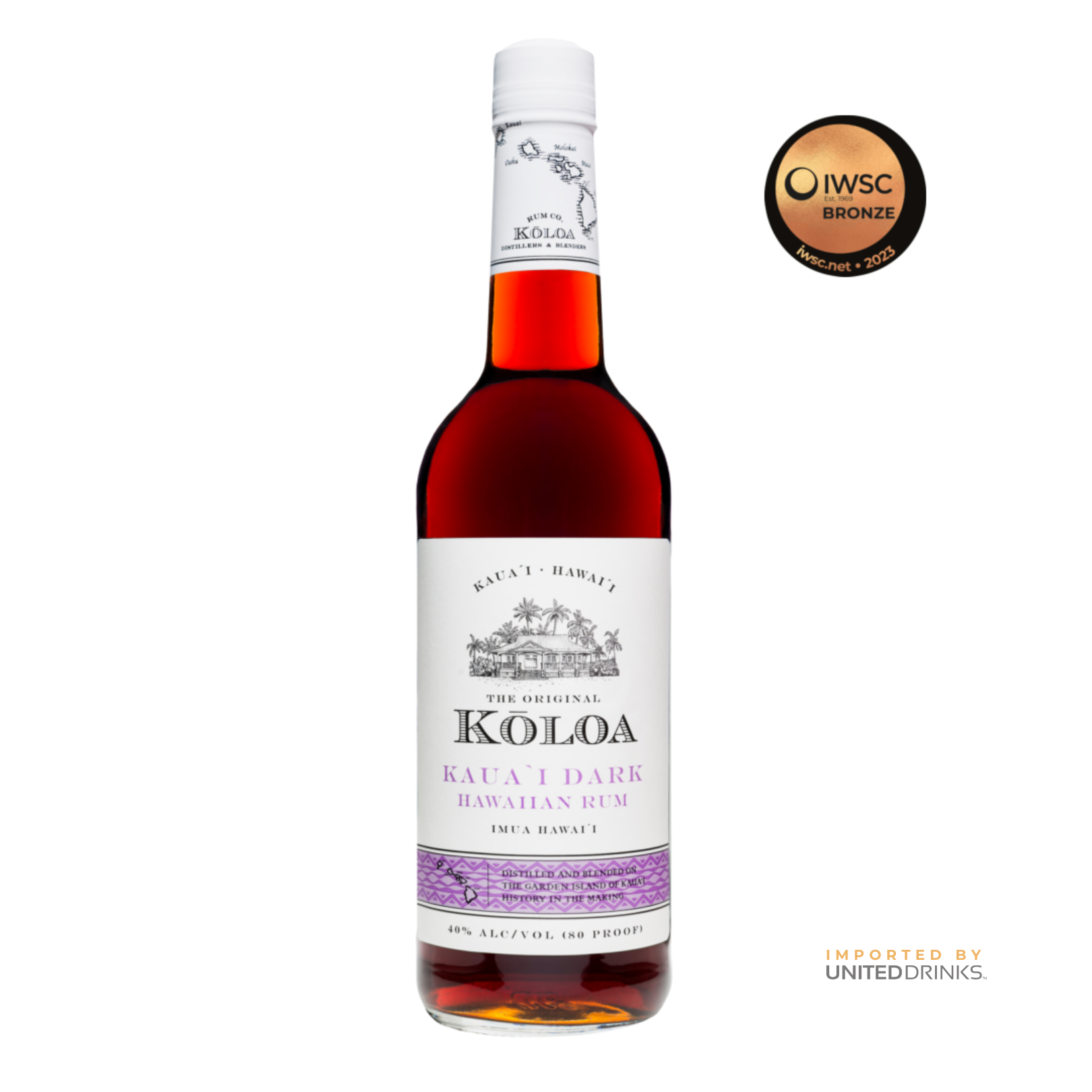 Kōloa Kaua'i Dark Rum 70cl 40% ABV