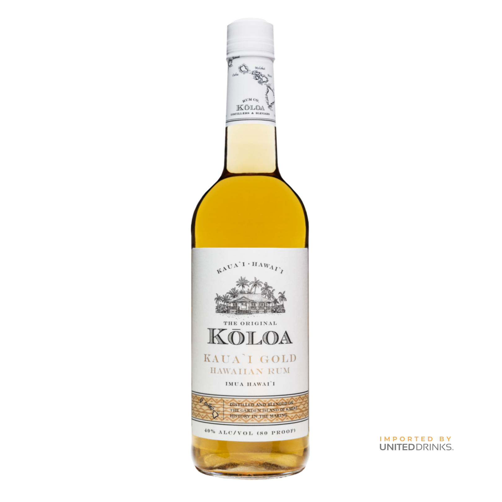 Kōloa Kaua'i Gold Rum 70cl 40% ABV
