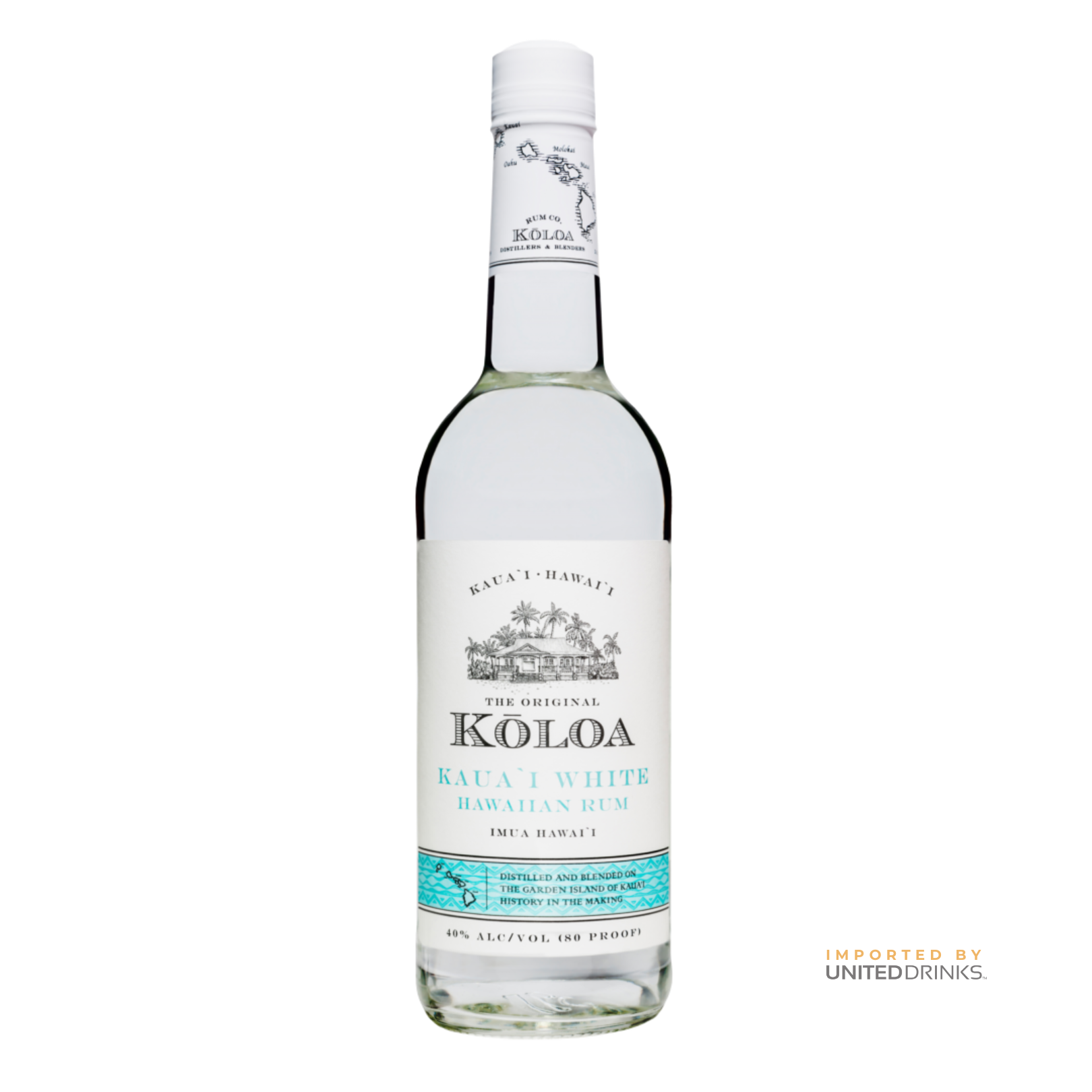 Kōloa Kaua'i White Rum 70cl 40% ABV