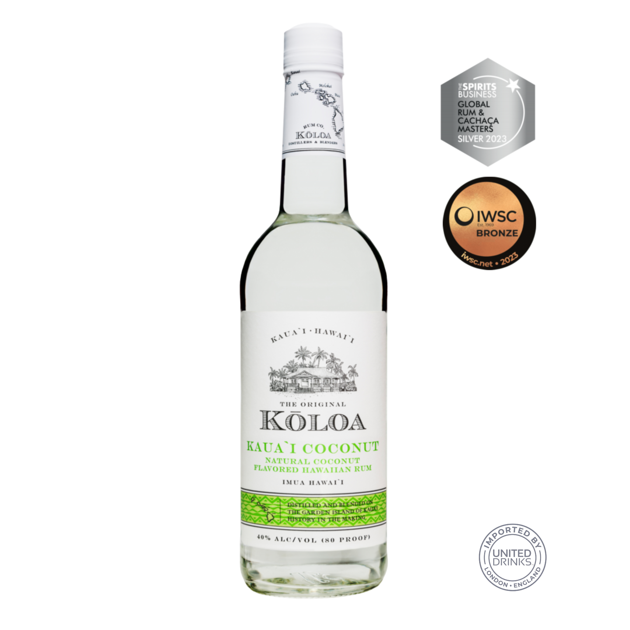 Kōloa Kaua'i Coconut Rum 70cl 40% ABV