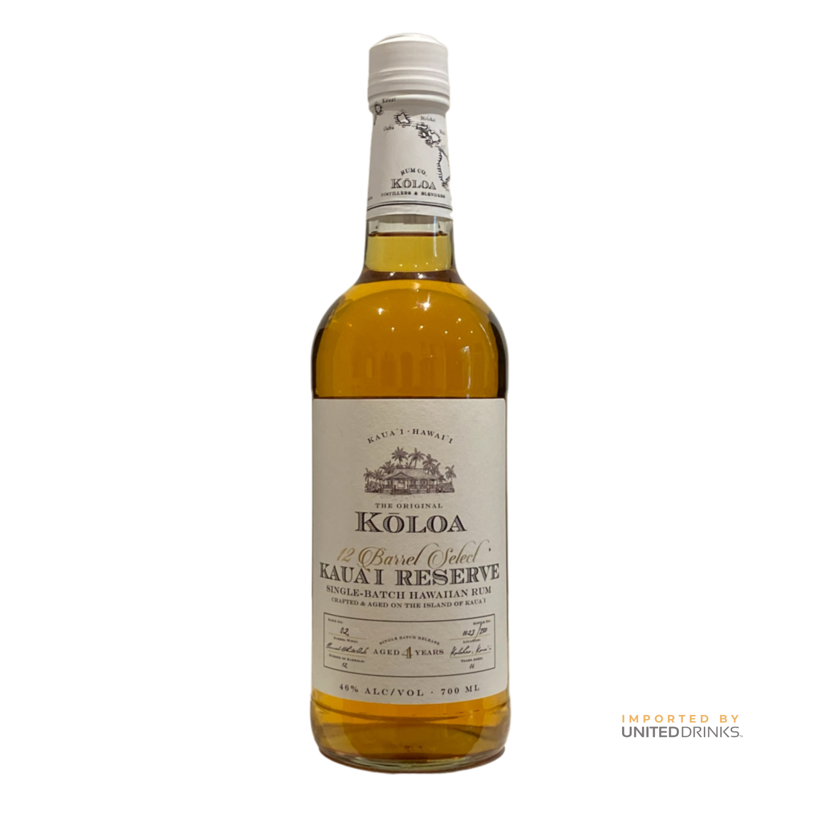 Kōloa Kaua'i Reserve 4-Year Aged Rum 70cl 46% ABV
