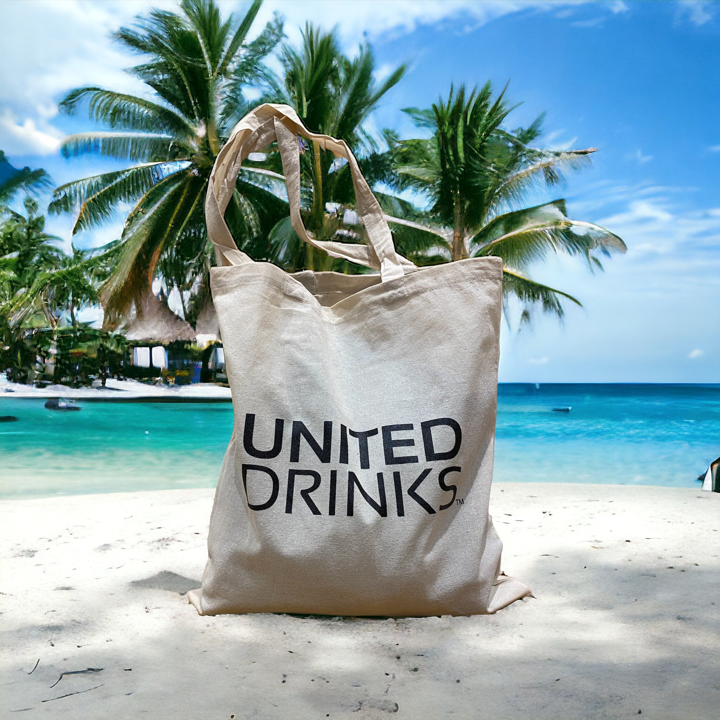 100% Natural Cotton United Drinks Shopping Tote Bag (140gsm)