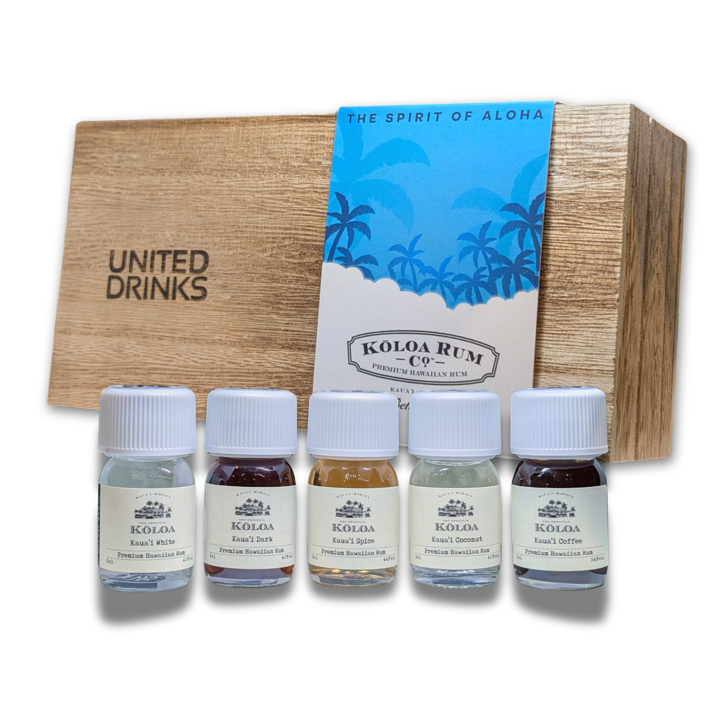 Kōloa Rum Tasting Collection Gift Set 5x3cl