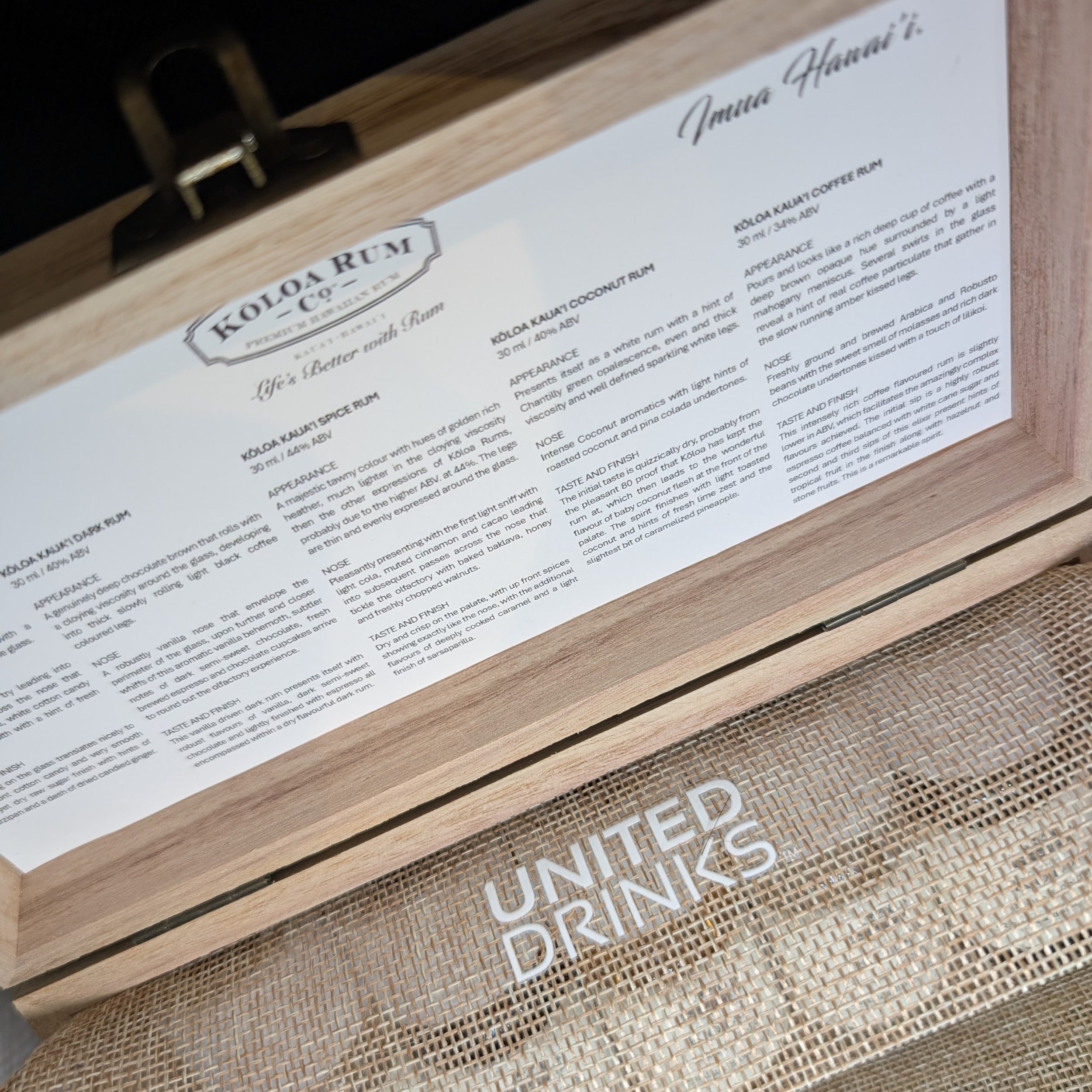 Kōloa Rum Tasting Collection Gift Set 5x3cl