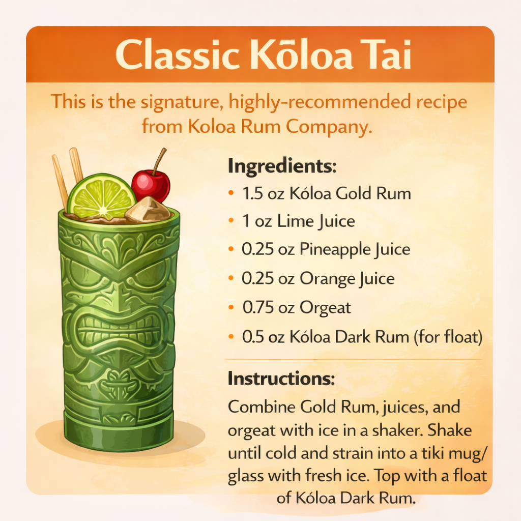 Kōloa Kaua'i Gold Rum 70cl 40% ABV